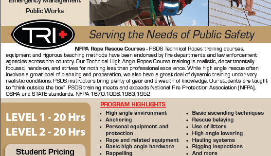 40 Hr Rope Rescue Course Level I / II NFPA 1670/1006 Tech. rescue - Public  Safety Dive Supply